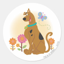 Scooby Doo Following Butterfly1 Sticker