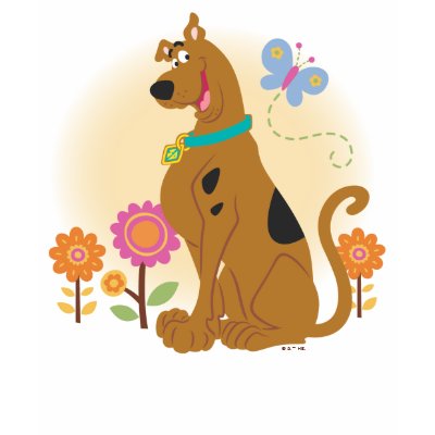 Scooby Doo Following Butterfly1 t shirts