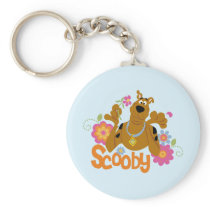 Scooby in Flowers Keychain