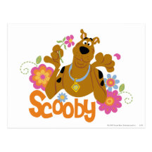 Scooby in Flowers Post Card