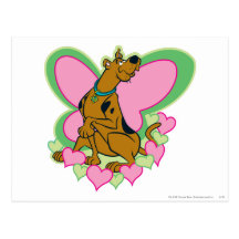 Scooby Pretty Butterfly Scooby Post Card