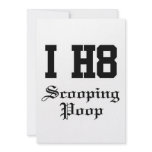 scooping poop custom invitations