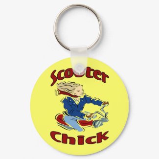 Scooter Chick keychain