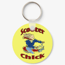 Scooter Chick keychains by figstreetstudio Scooter Chick keychains