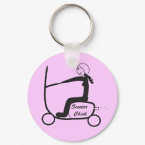 scooter chick keychain