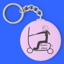 scooter chick keychain