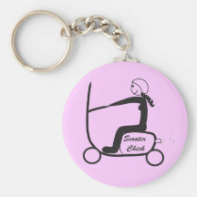 scooter chick keychain