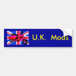 scooter flag , U.K.  Mods Bumper Stickers
