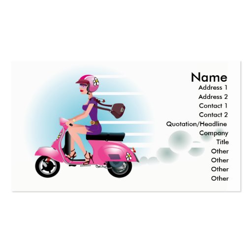 SCOOTER GIRL BUSINESS CARD TEMPLATE