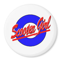 Scooter Girl magnets by figstreetstudio Scooter Girl magnets