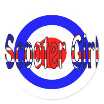 Scooter Girl Mod target Sticker