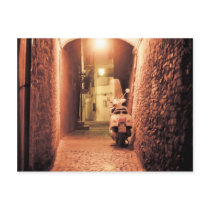 scooter in Italy Post Card