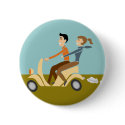 Scooter Lovin Couple buttons by ScottInk Scooter Lovin Couple buttons