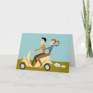 Scooter Lovin Couple card