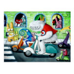 Scooter Rally - Yeti and Monsters Post Cards