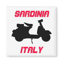 Scooter, Sardinia, Italy Refrigerator Magnets