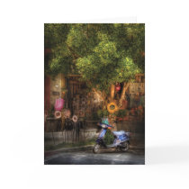 Scooter - Sitting amongst urban flowers cards