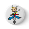 Scooter Stick Figure Button by stick_figures Scooter Stick Figure Button