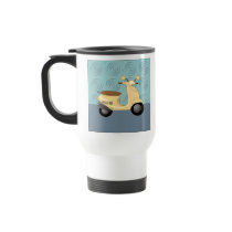 Scooter Trio Blue Mug by ScottInk Scooter Trio Blue Mug