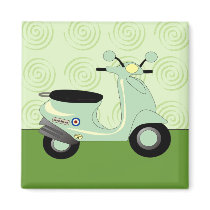 Scooter Trio Green Magnet