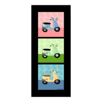 Scooter Trio Poster posters by ScottInk Scooter Trio Poster posters