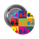 Scooters Pop Art Buttons