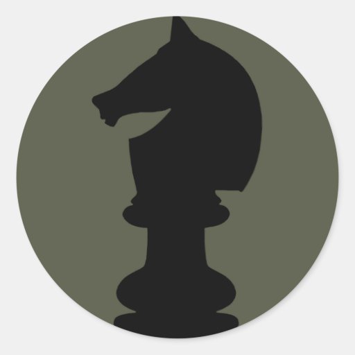 Scope Cap Sticker, Black Knight Chess Piece
