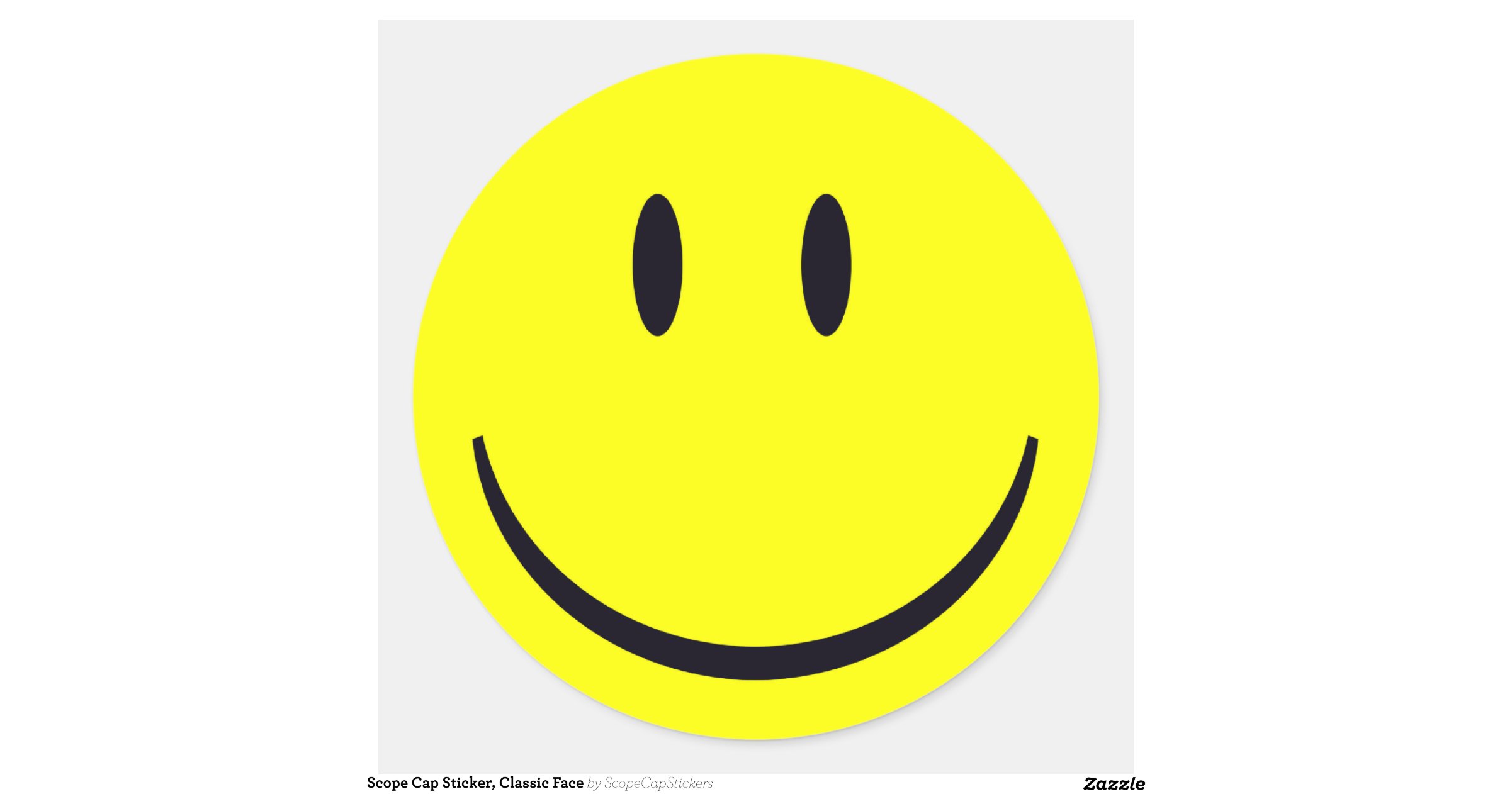 Scope Cap Sticker Classic Smiley Face Zazzle