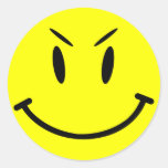 Scope Cap Sticker, Evil Smiley Face, Style 1