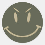 Scope Cap Sticker, Evil Smiley Face, Style 2