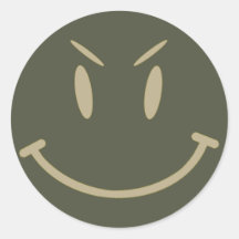 Scope Cap Sticker, Evil Smiley Face, Style 2