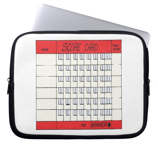 Score Card Computer Sleeves