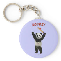 Score Cricket Panda Keychains