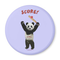 Score Cricket Panda Refrigerator Magnets
