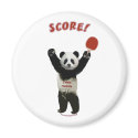 Score Panda Ping Pong Fridge Magnets