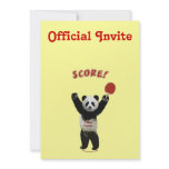 Score Panda Ping Pong Personalized Invitations