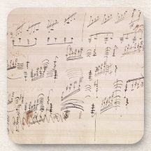 Score sheet of 'Moonlight Sonata' Drink Coaster