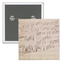 Score sheet of 'Moonlight Sonata' Pinback Button