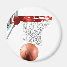 Scoring Machine Basketball Fridge Magnets