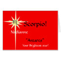 Scorpio "Antares", Your Brigh... -... - Customized cards