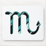 Scorpio Black and Blue with Symbol Mouse Pads
