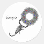 Scorpio Christmas Round Stickers