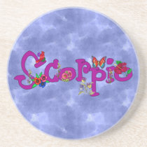 Scorpio Flowers coasters