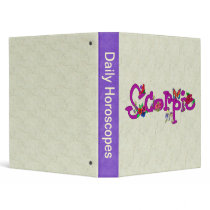 Scorpio Flowers 3 Ring Binders
