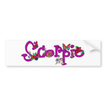 Scorpio Flowers bumper stickers
