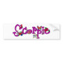 Scorpio Flowers Bumper Stickers