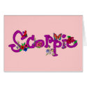 Scorpio Flowers cards