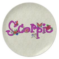Scorpio Flowers Dinner Plate