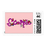 Scorpio Flowers Postage Stamp