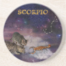 Scorpio for Cat Lovers coasters